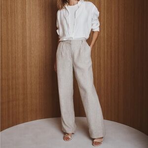 Quince 100% European Linen Pleated Trouser size 10